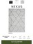Nexus NX011A Gri Halı Geometrik Desen Antialerjik Pamuk Taban Salon Halısı Yatak Odası Koridor 2