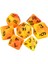 Turuncu Sarı Stil Glow In The Dark Polyhedral 7-Die Iki Ton Zar Seti D4 D6 D8 D10 D% D12 D20 Masa Oyunları Için Rpg Dnd (Yurt Dışından) 1