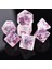 Yeşil Mor Tarzı Dnd Çokyüzlü 7-Die Yarı Saydam Zar Komple Set D4 D6 D8 D10 %d D12 D20 Trpg Için (Yurt Dışından) 4