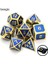 NO.489 Stili Rpg Dnd Mtg Masa Oyunları Için Metal Zar Emaye Boya Siyah Ipli Kılıf Seti (Yurt Dışından) 1
