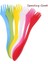 Yeşil Stil Sıcak Açık Spork 3 Ioon Çatal Kesici Kamp Yürüyüş Gereçleri Plastik Spork Combo Seyahat Gadget Çatal (Yurt Dışından) 2