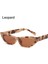 Leopar Tarzı Yeni Kare Geniş Çerçeve Küçük Dikdörtgen Güneş Gözlüğü Kadın Shades Vintage Gözlük UV400 Şeker Renk Bisiklet Kız Erkek Güneş Gözlükleri (Yurt Dışından) 1