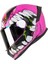 M 910 Lady Horus Lady Tam Pembe Kask (Renkli Vizör) 1