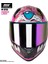 M 910 Lady Horus Lady Tam Pembe Kask (Renkli Vizör) 2