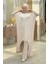 Uzun Tunik ve Pantolon Ikili Triko Takım 12157 Taş 1