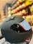 Fazer Siyah Vizör Solid Matt Black Full Face Güneş Vizörlü Motosiklet Kaskı 5