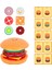 Montessori Ahşap Burger Yetişkinler ve Çocuklar Için Oyuncak Yığınlı Oyuncak Okul Öncesi Eğitim Oyuncakları Güzel Motor Beceri Toycolor: Hamburger (Yurt Dışından) 1