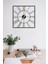 Roma Rakamlı Dekoratif Kare Siyah Metal Duvar Saati 60X60CM 4