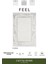 Feel FL003A Beyaz Halı Modern Çerçeve Desenli Akrilik Pamuk Taban Salon Halısı Yatak Odası Koridor 2