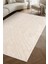 Crown CR005W Krem Halı Modern Detaylı Pamuk Taban Akrilik Tozuaz Salon Yatak Odası Koridor Halısı 1