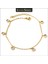 132G Kaktüs Luxusteel Paslanmaz Çelik Halhal Kadınlar Için Altın Kaplama Yuvarlak Taşlı Kristal Rhinestone Charm Ayak Zinciri Plaj Takı (Yurt Dışından) 3