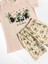 Kız Çocuk %100 Pamuklu Açık Pembe Ayıcıklar Desenli Kısa Kollu Şortlu Yazlık Pijama Takımı 3