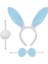 Tavşan Kostüm Seti Mavi Renk - Taç, Papyon, Ponpon, Kuyruk 1
