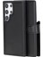 Samsung Galaxy S24 Ultra Uyumlu, Deri Cüzdanlı Kılıf, Parlak Siyah 2