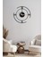 Roma Rakamlı Dekoratif Siyah Metal Duvar Saati 60X60CM [2341-60x60] 2