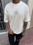 Erkek Oversize Basic High Studiost-Shirt - Beyaz 3