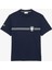 Erkek Slim Fit Baskılı Lacivert T-Shirt 5