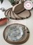 7 Parça Set Oval Krem Kahve Gold Detaylı Tress Supla Amerikan Servis Hediyelik 3