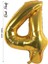 Folyo Balon 4 Rakamı Helyum Balon 100 cm Gold Renk - 4 Yaş Balonu - 4 Rakam Balon - 40 Inch 1
