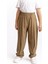 Paça ve Belden Kapalı A Pile Keten Pantolon 2-7 Yaş Caramel 1