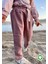 Beli Fırfırlı Geniş Kesim Müslin Pantolon Bakır 1