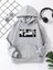 Çocuk Unisex Kapüşonlu Koyu Anime Baskılı Sweatshirt - Gri 1