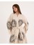 Müslin Kimono %100 Pamuklu Güneş Baskılı Desenli Bornoz Kaftan Sabahlık 5