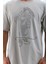 Unisex Oversize Taşlı Bisiklet Yaka T-Shirt - Gri 3