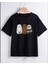 Çocuk Unisex Baskılı T-Shirt - Siyah 3