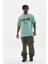 Unisex Baskılı Oversize T-Shirt - Mint Yeşili 3