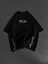 Unisex Baskılı Oversize T-Shirt - Siyah 5