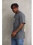 Unisex Baskılı Oversize T-Shirt - Füme 5