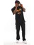 Unisex Oversize Kolye Dahil T-Shirt - Siyah 4