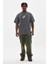 Unisex Baskılı Oversize T-Shirt - Füme 4