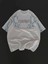Unisex Bisiklet Yaka Baskılı Oversize T-Shirt - Beyaz 4