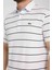 Polo Çizgili Beyaz Regular Fit 4