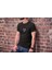 Unisex Bisiklet Yaka Baskılı Oversize T-Shirt - Siyah 1