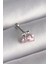 316L Çelik Gümüş Renk Pembe Zirkon Taşlı Kalp Tragus Piercing - Lisinya 1