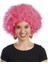 Pembe Renk Kıvırcık Afro Bonus Peruk 1