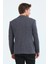 Erkek Slim Fit Blazer Ceket Lacivert Beyaz 5