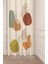 Minimalist Soft Sade Pastel Yaprak Bohem Özel Tasarım Dijital Baskılı (Tek Kanat) Bej Krem Fon Perde 1