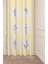 Minimalist Soft Sade Pastel Yaprak Bohem Özel Tasarım Dijital Baskılı (Tek Kanat) Bej Krem Fon Perde 1