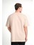 Unisex Düz Biskilet Yaka Oversize T-Shirt - Bej 2