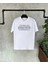 Unisex Bisiklet Yaka Kısa Kol Baskılı T-Shirt - Beyaz 1