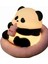 Oturan Panda Pat Işık Sevimli Süs Yüksek Değerli Yatak Odası Ortam Işığı Sensörü Göz Bakımı Silikon Gece Lambası (Yurt Dışından) 1