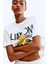 %100 Pamuk Limon Baskılı Beyaz Kadın Tshirt 1