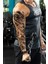 Göz ve Kuru Kafa Figürlü Kol Dövmesi Kol Kaplama Tattoo 1