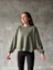 Osy Modal Yumuşak Dokulu Kumaş Bisiklet Yaka Oversize Sweatshirt - Haki 1