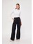 Iki Iplik Bol Paça Eşofman Pantalon - Siyah 4