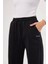 Iki Iplik Bol Paça Eşofman Pantalon - Siyah 5